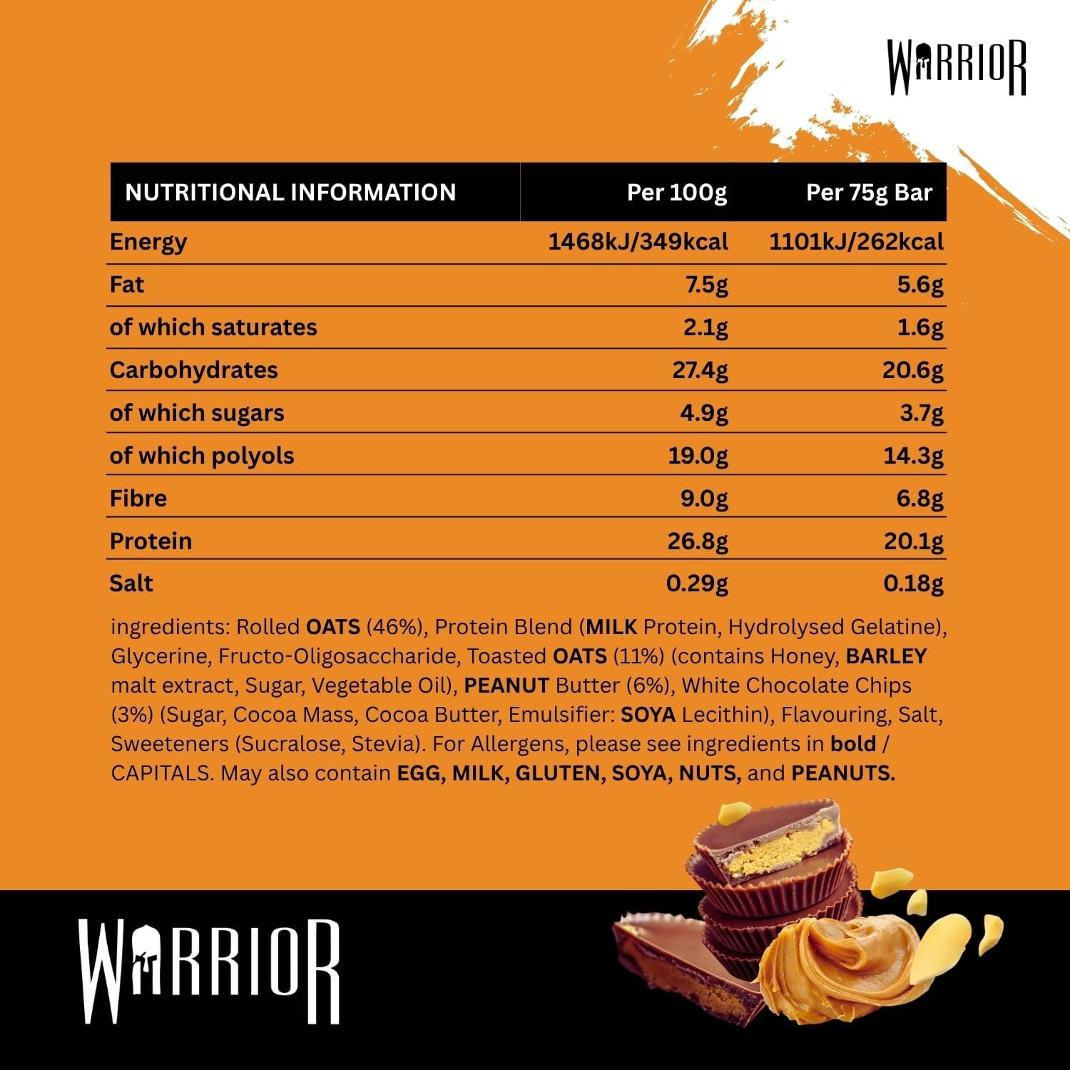 WARRIOR Protein RAW Bar 12 pack - Imagen 8
