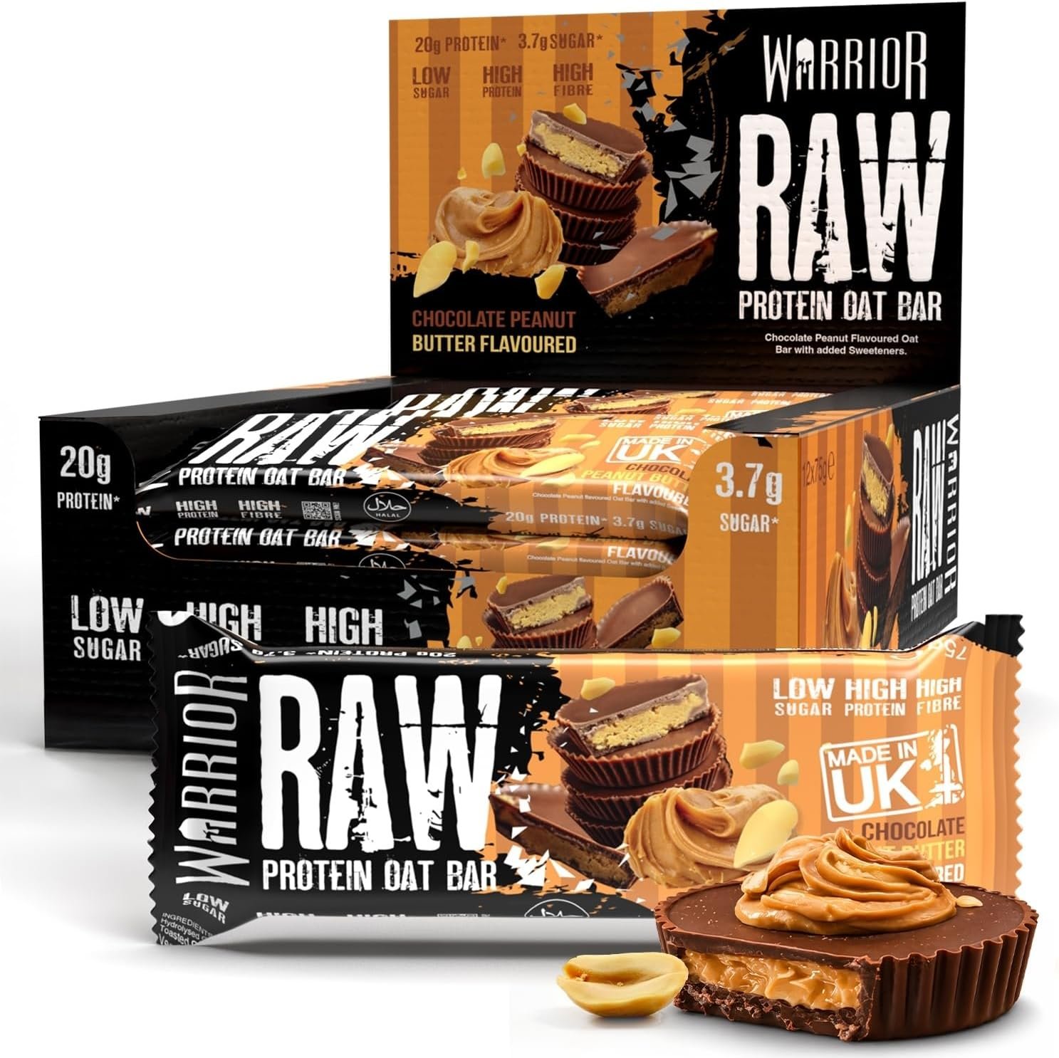 WARRIOR Protein RAW Bar 12 pack - Imagen 7