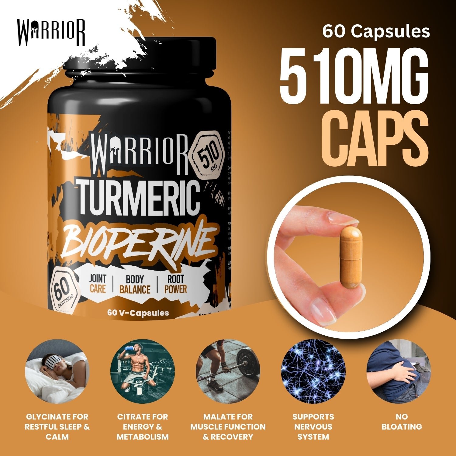 WARRIOR Cúrcuma con Bioperina - Imagen 5