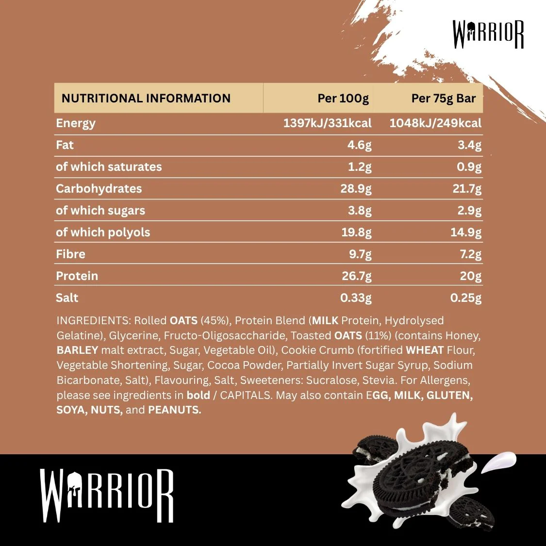 WARRIOR Protein RAW Bar 12 pack - Imagen 2