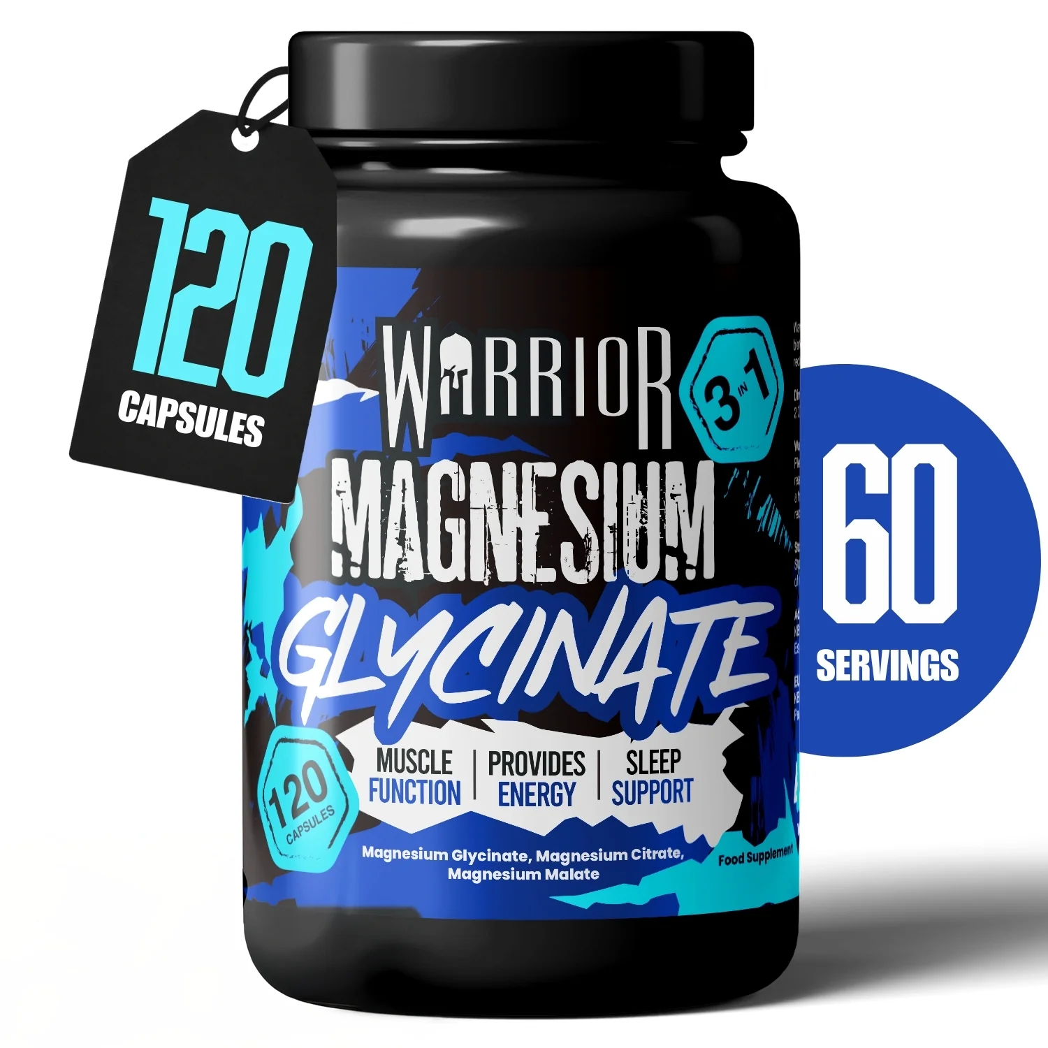 WARRIOR Glicinato de Magnesio 60 serv