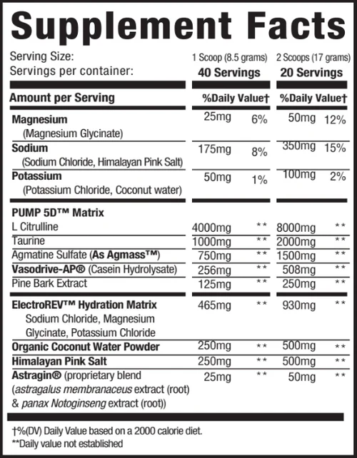 Pump + Hydration Non Stim Pre-workout - Imagen 3